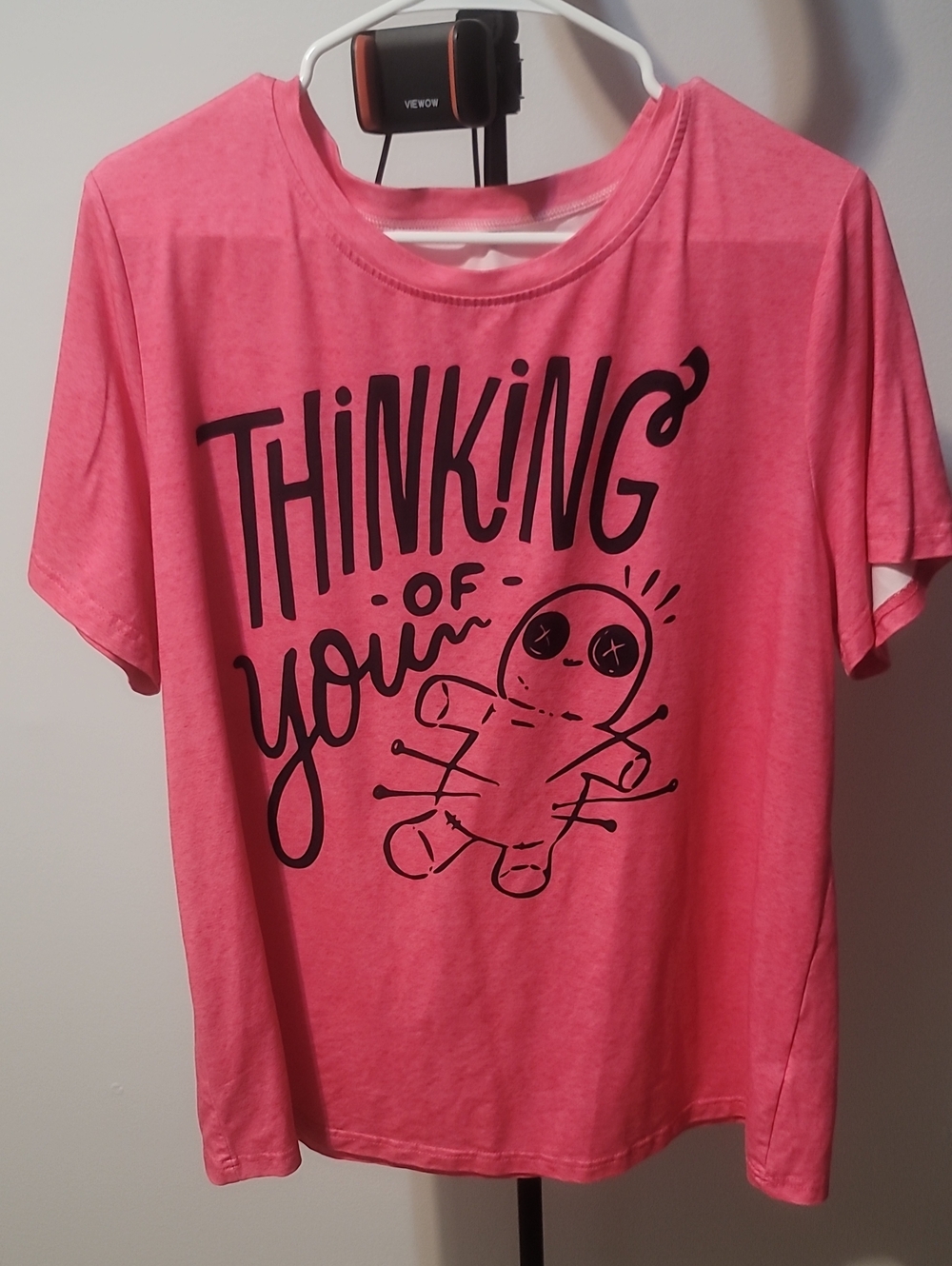 Plus Size Pink Graphic Tee - "Thinking of You"